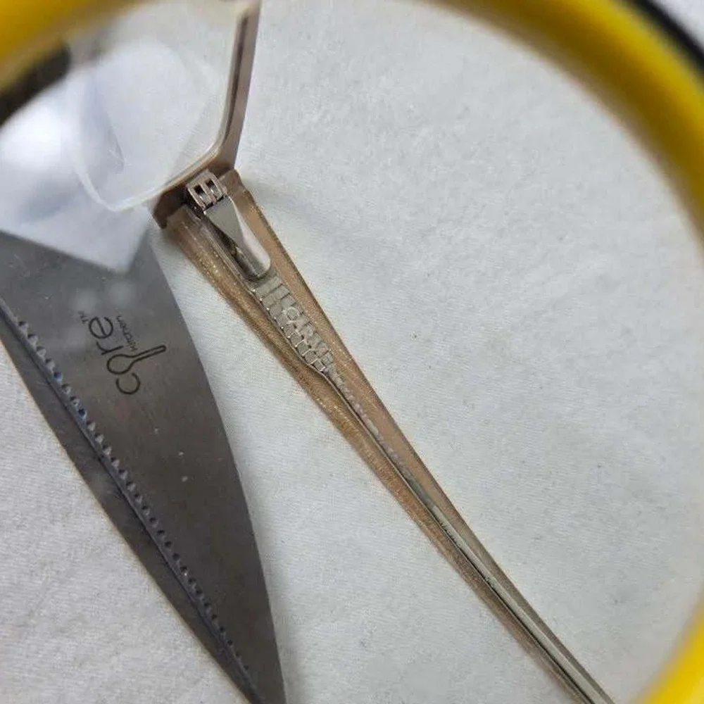 Carmen Marc Valvo Bronze Semi Rimless Eyeglass Frames with Case CV147 Made Japan